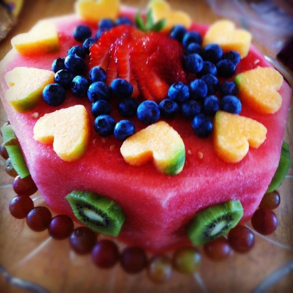 Carved Fruit Cake