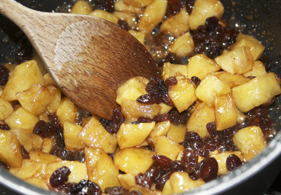 Cooked Apple and Raisins