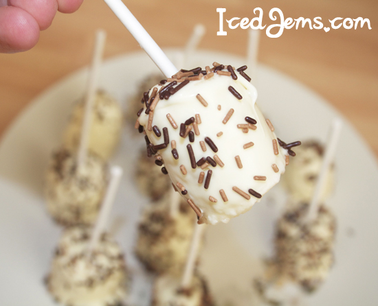 White Chocolate Banana Pops