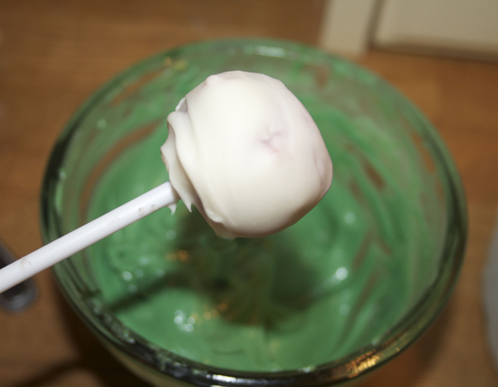 White Green Cake Pops