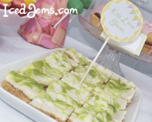 Lime Swirl Cheesecake Bars