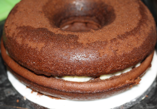 Giant Chocolate Donut Cake