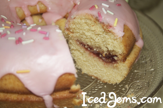 Sliced Giant Donut Cake