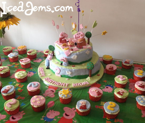 Peppa Pig Cake and Cupcakes