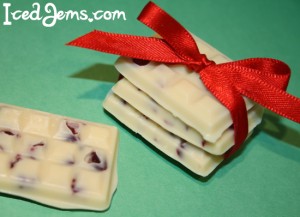 Mini White Chocolate and Cranberry Bars