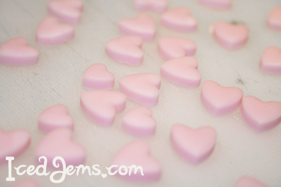 Pink Fondant Hearts