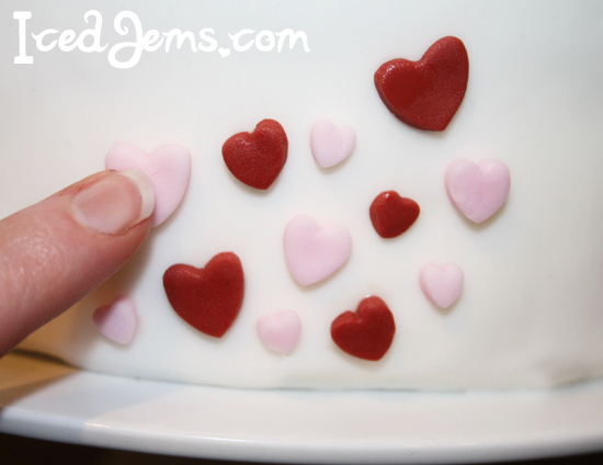 Mini Fondant Heart Cake