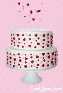 Mini Hearts Cake