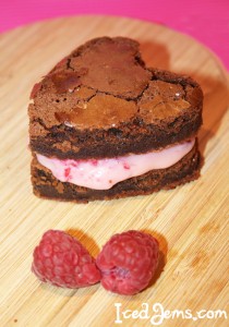 Brownies White Chocolate and Raspberry Ganache