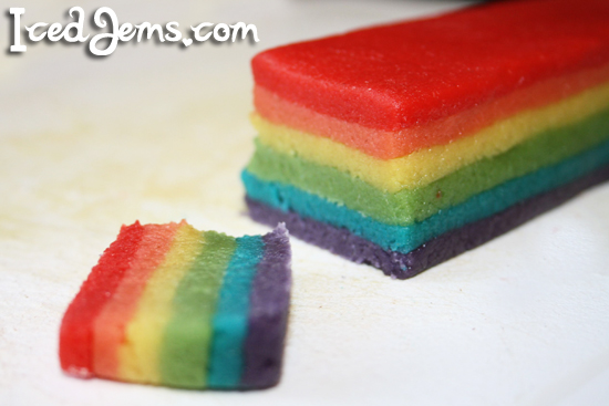 Rainbow Cookie Slices