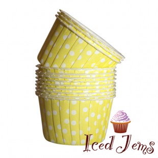 Yellow Polka Dot Baking Cups