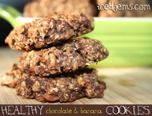 Healthy Chocolate and Banana Cookies