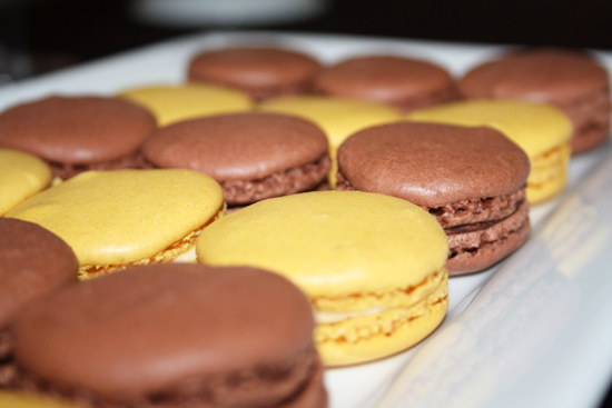 Chocolate and Lemon Macarons