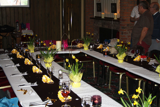 Yellow Flower Table Setting