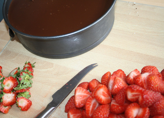 Chocolate Strawberry Cheesecake