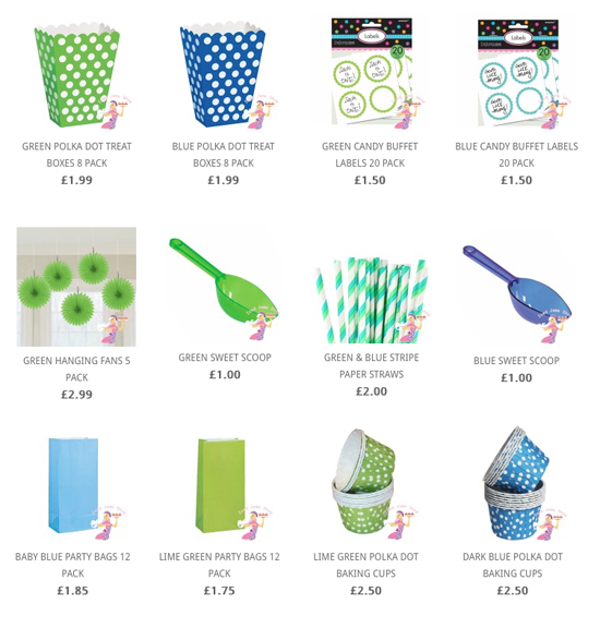 Green Blue Partyware