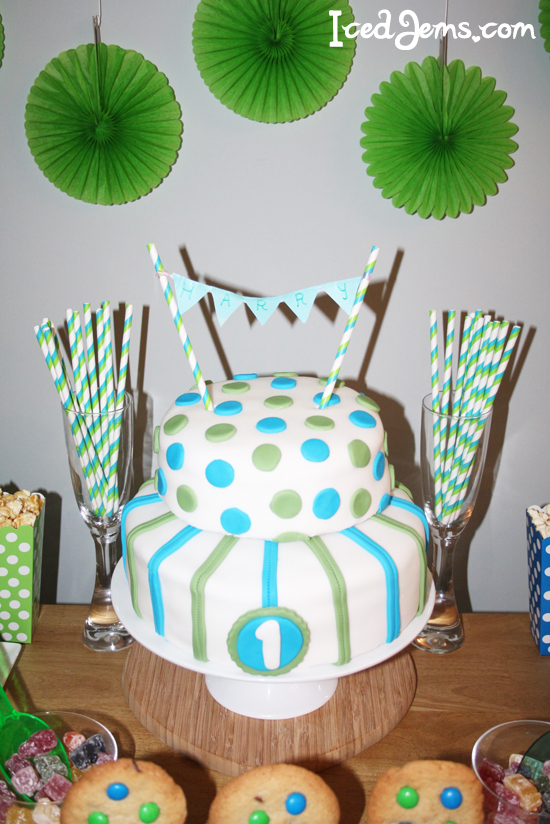 Blue And Green 1st Birthday Theme