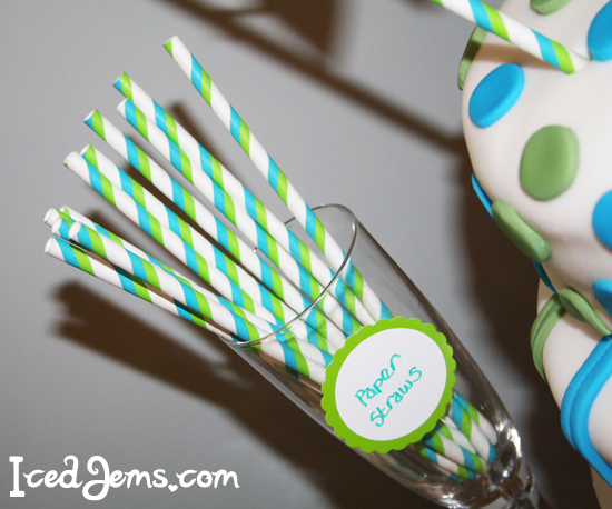 Green and Blue Paper Straws