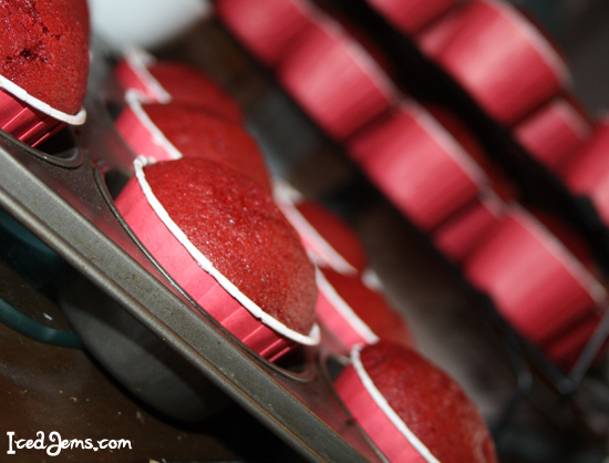 Bright Red Velvet Cupcakes