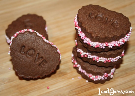 Chocolate Heart Sandwich Cookies