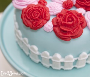 Rose Picket Fence Cake