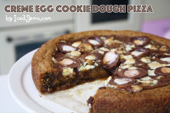 Creme Egg Cookie Dough Pizza